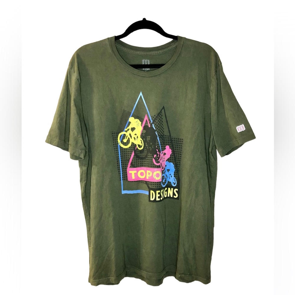 Topo Designs Cycling MTB T-shirt Olive Mens Large